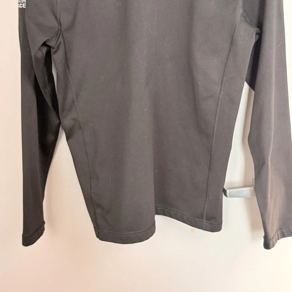 The North Face Mens 1/4 Zip Pullover Black Fleece Active Hiking Top Small S/P